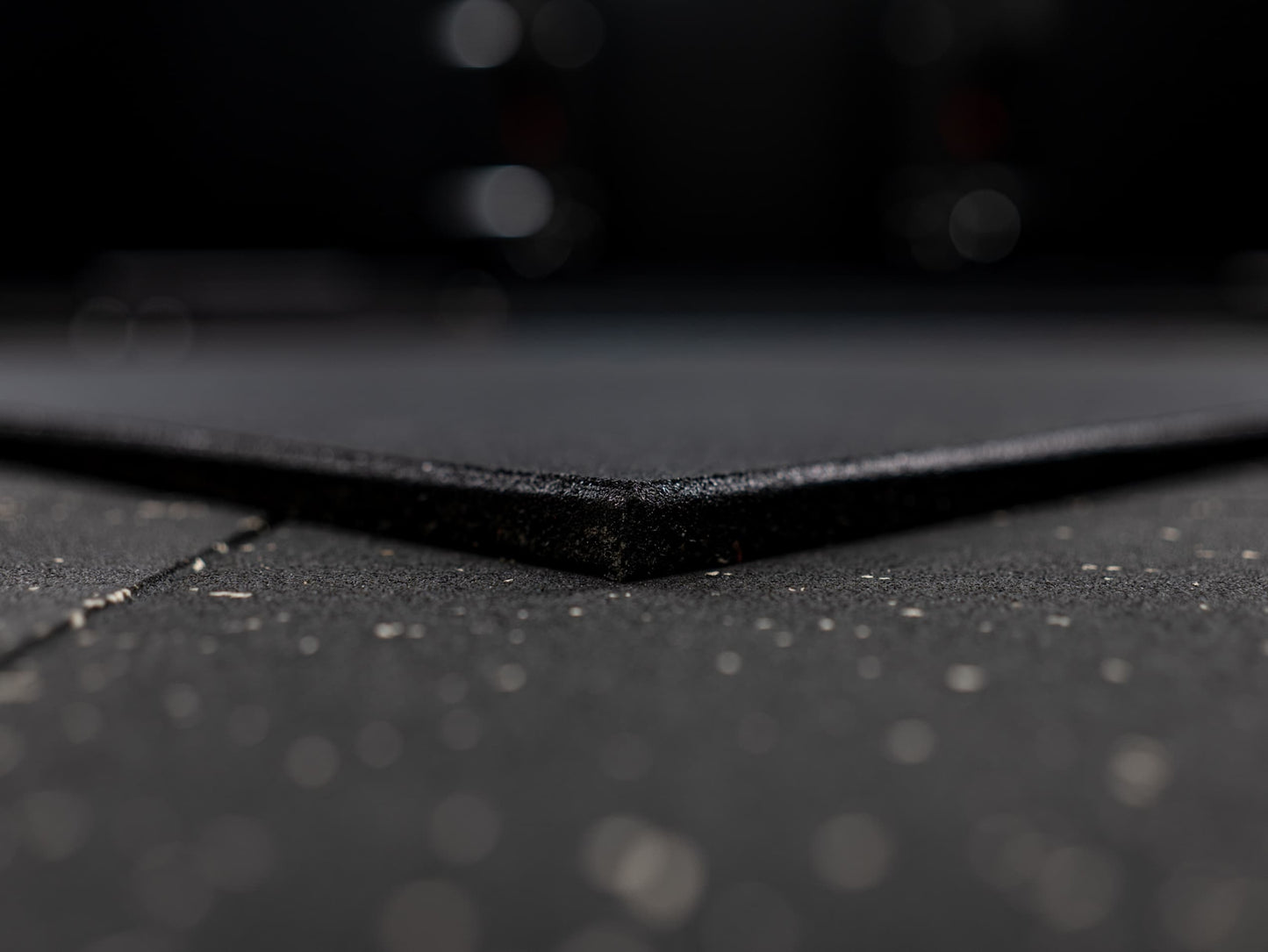 Gym Rubber Mat SQMIZE® GRMB100, 15 - 25 mm schwarz pur (6 Stk.)