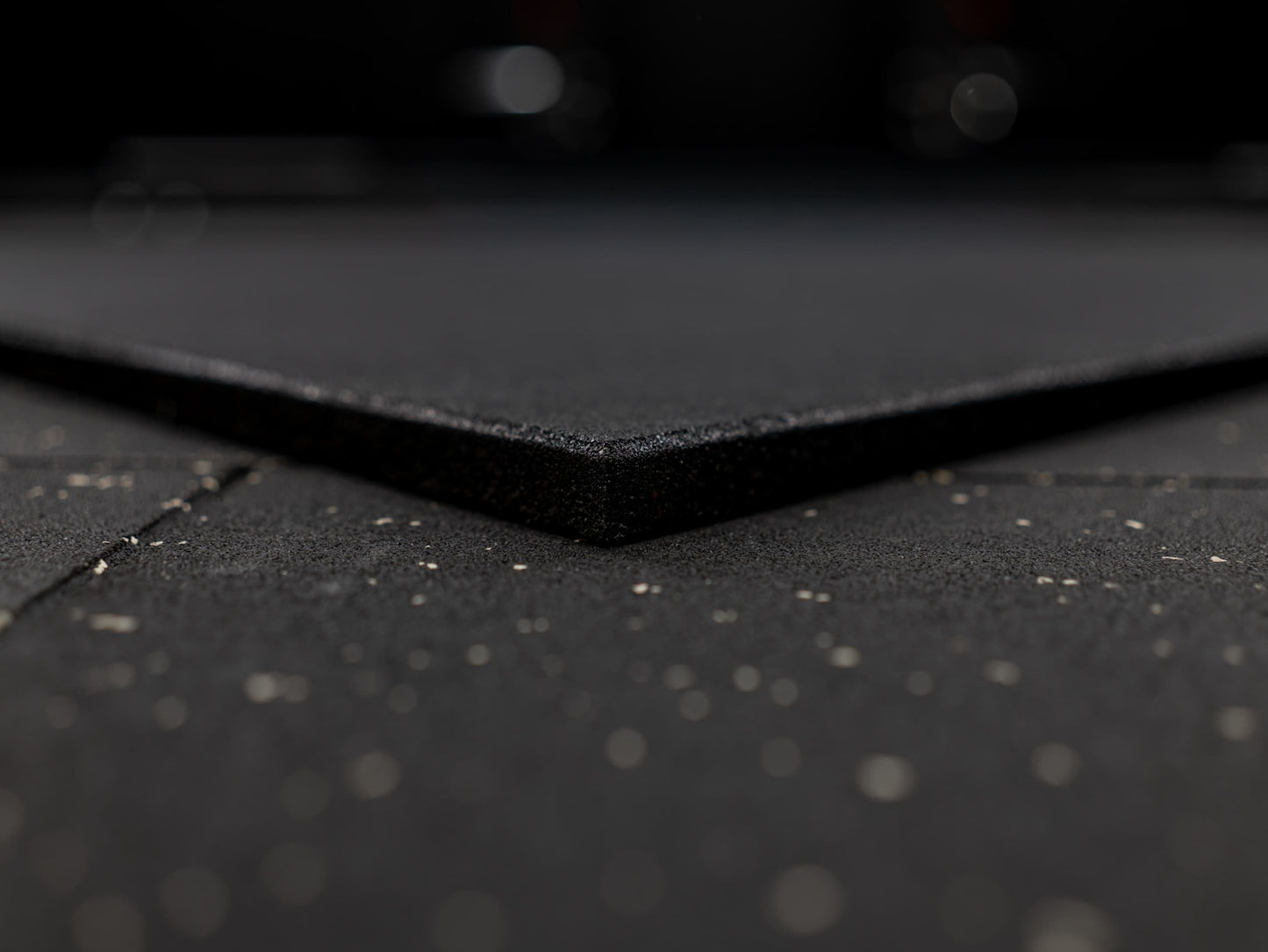 Gym Rubber Mat SQMIZE® GRMB100, 15 - 25 mm schwarz pur (6 Stk.)