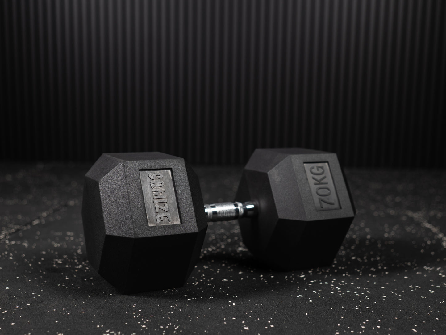 Hex Dumbbell - Hexagon Hanteln SQMIZE® HDBR gummiert, 2.5 - 70 kg