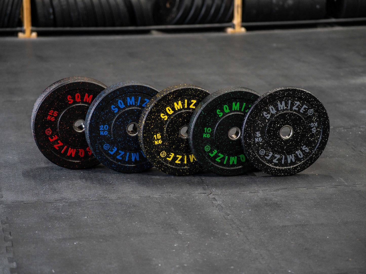 High Tempered Bumper Plate Langhantelset SQMIZE® CRBS-C100, 120 kg www.simpleproducts.at