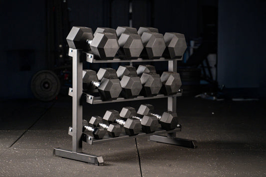 Hex Dumbbell Set - Kurzhantelset mit Rack SQMIZE® SQ-R, 75 - 315 kg