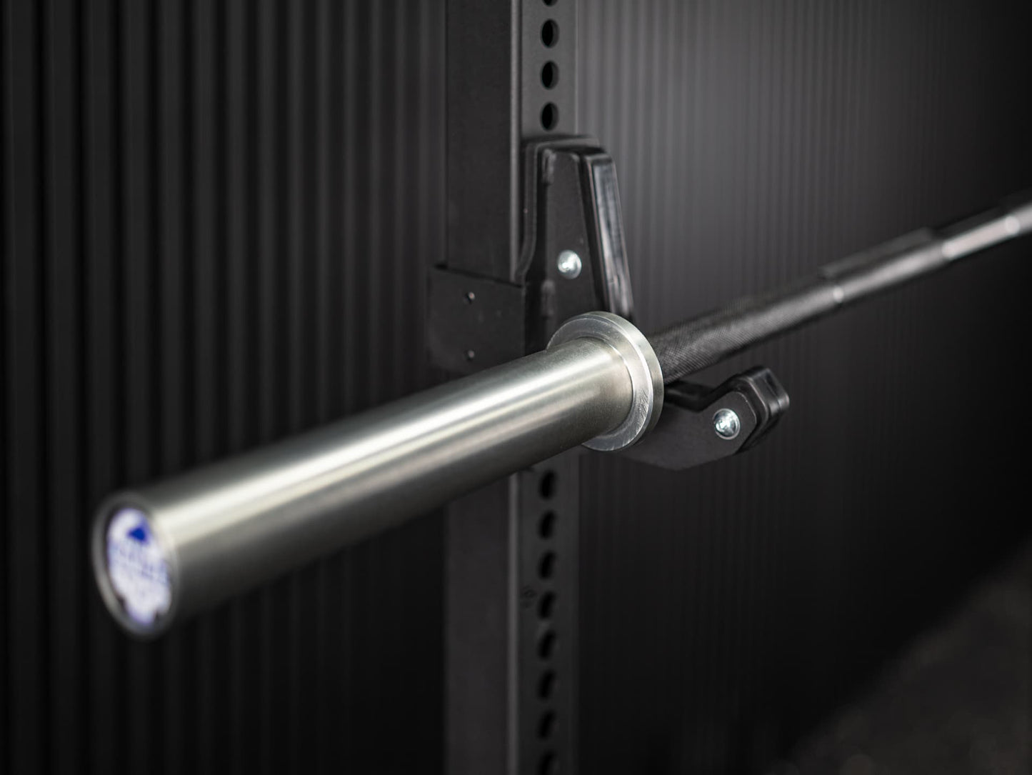 Rackable Short Powerlifting Bar SQMIZE® OB75PL, 190 cm