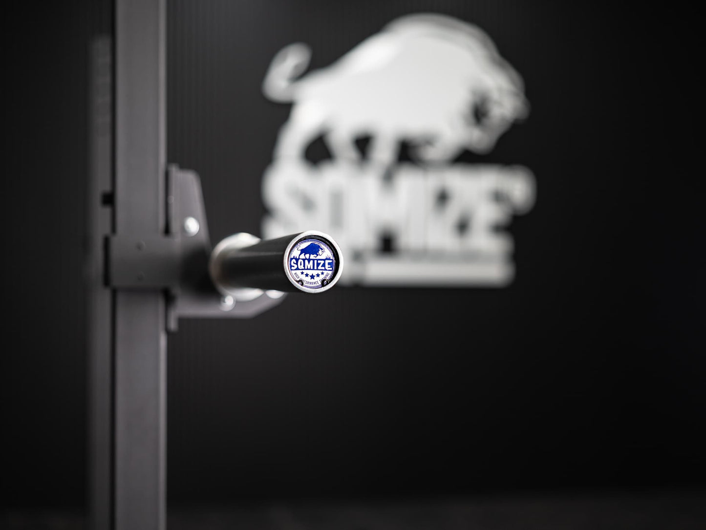 Rackable Short Powerlifting Bar SQMIZE® OB75PL, 190 cm