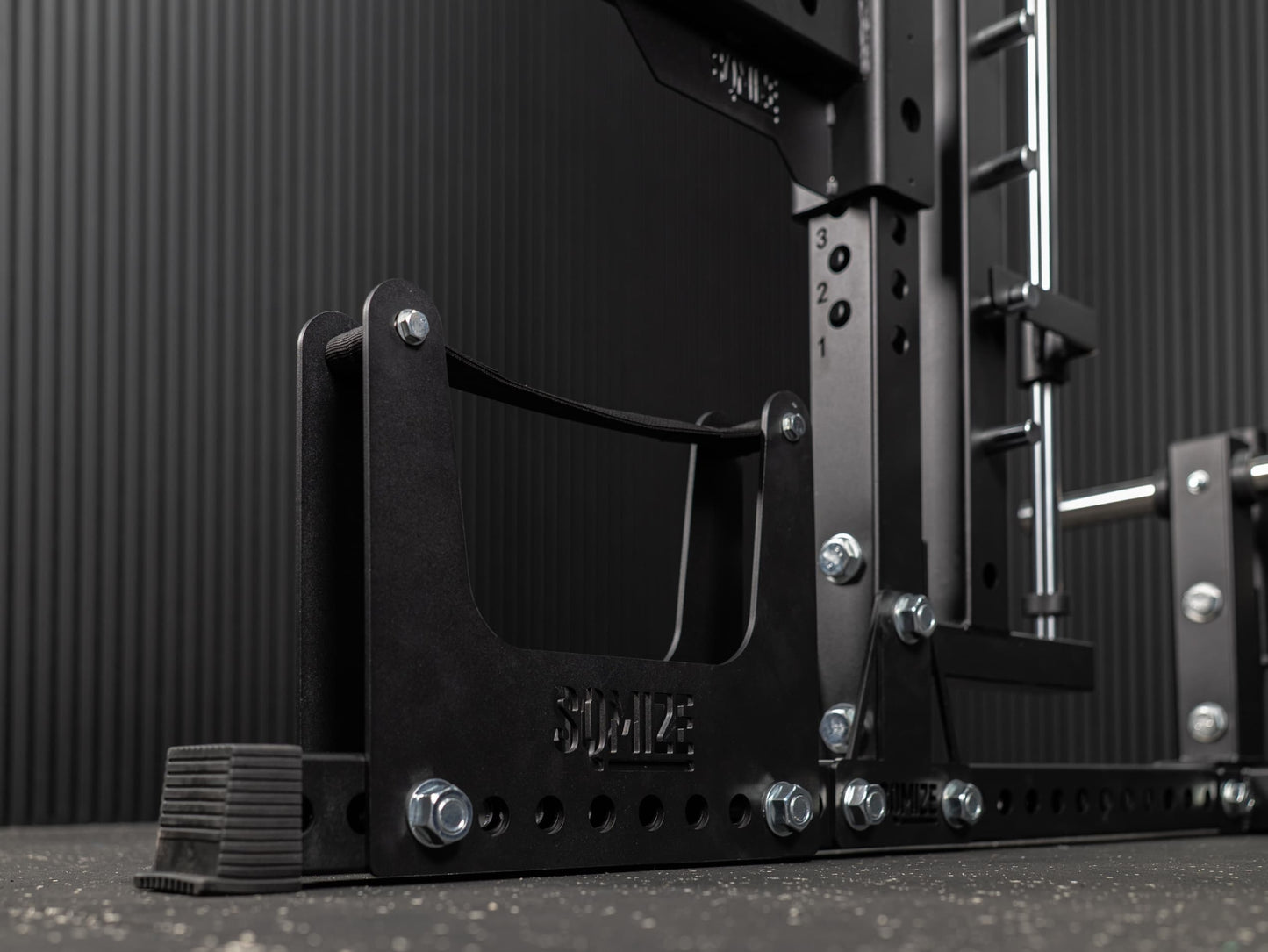 All-in-One Half Rack, Smith Machine & Latzug SQMIZE® PREMIUM BISON SQ-S550RSR, Höhe 224 cm