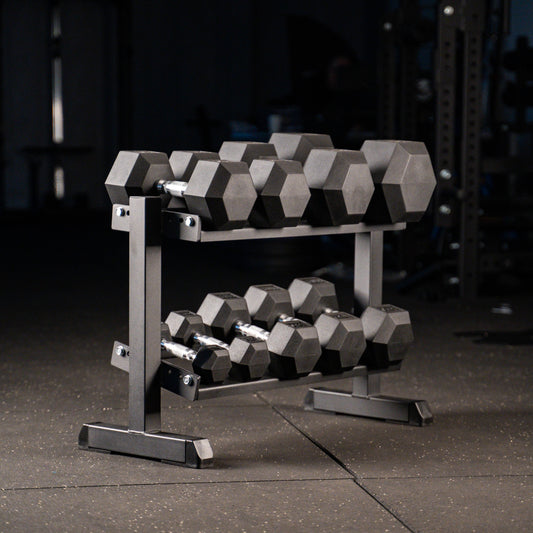 Hex Dumbbell Set mit Rack SQMIZE® SQ-R, 75 - 315 kg