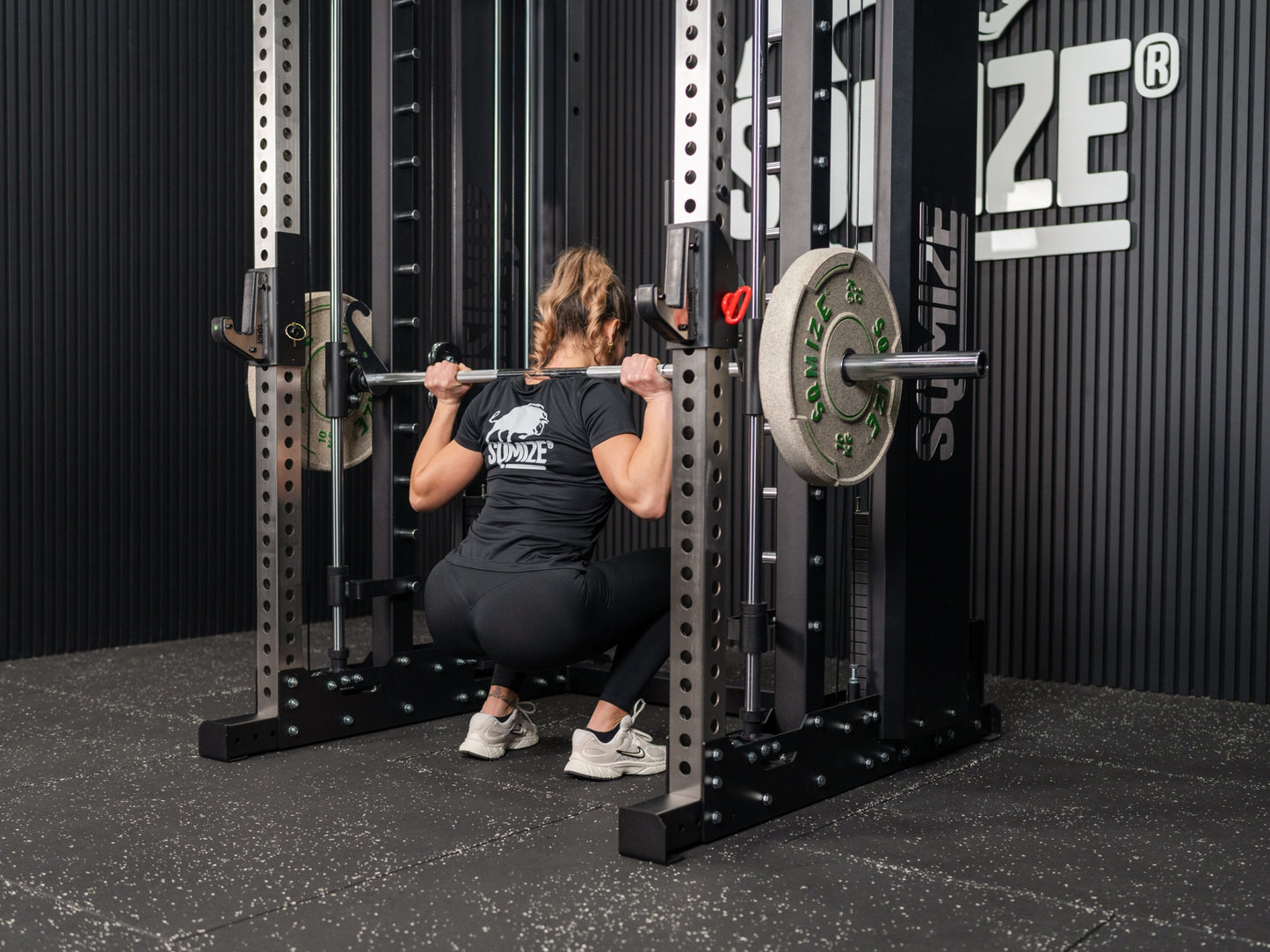 Tri-Power Gym SQMIZE® ELITE CLUB SQ-S981-90, Kabelzugstation, Multipresse & Half Rack, Höhe 226 cm