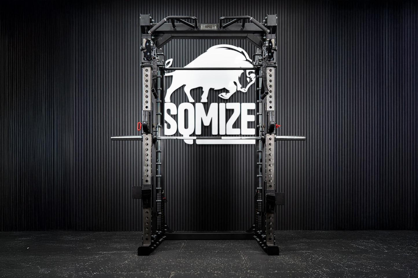 Tri-Power Gym SQMIZE® ELITE CLUB SQ-S981-90, Kabelzugstation, Multipresse & Half Rack, Höhe 226 cm