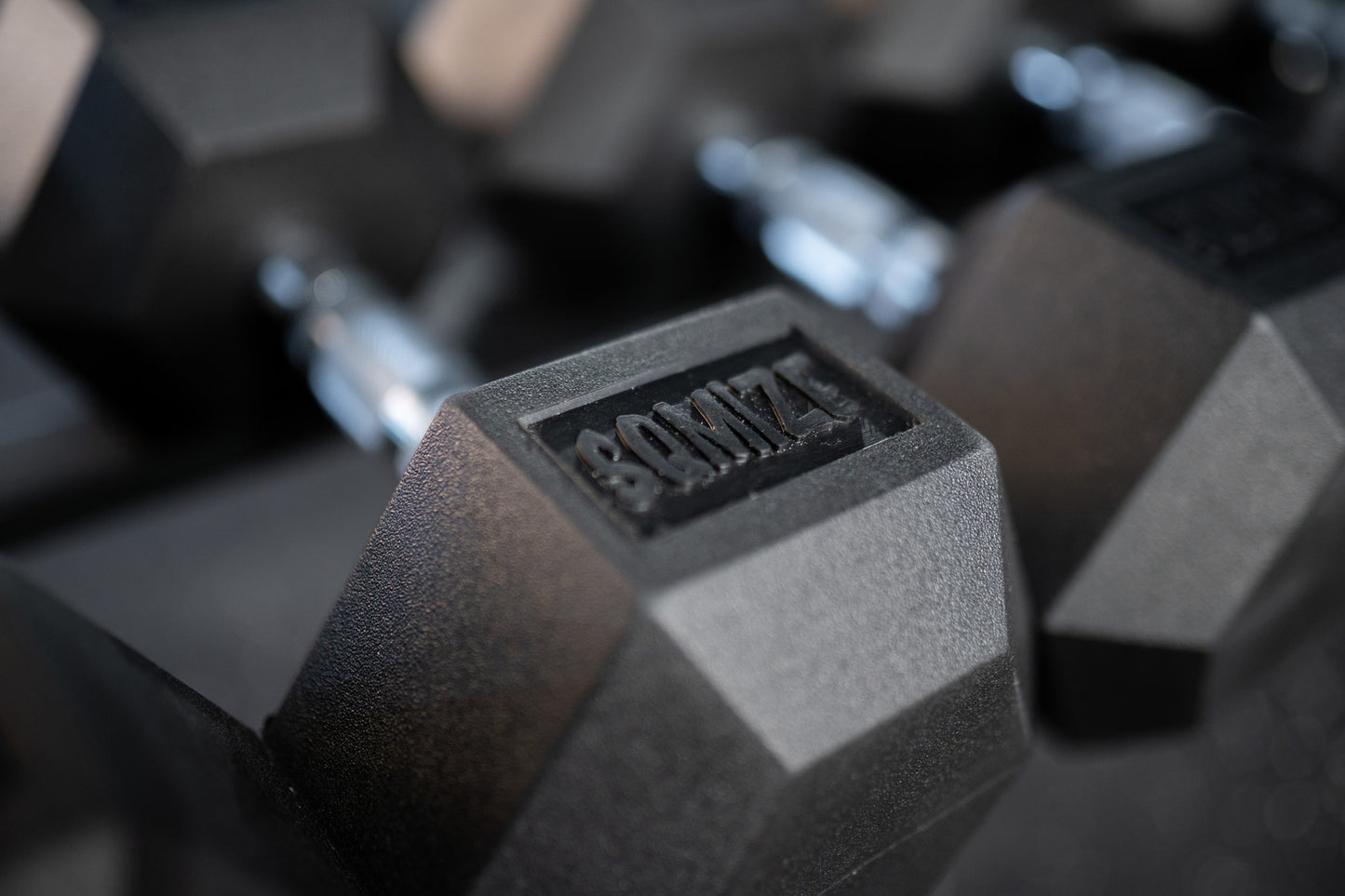 Hex Dumbbell - Hexagon Hanteln SQMIZE® HDBR gummiert, 2.5 - 70 kg